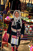 Akha woman in northern Thailand. The Akha are an indigenous hill tribe who live in small villages at higher elevations in the mountains of Thailand. 